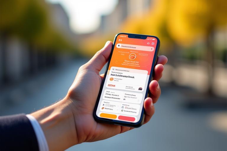 Primo piano di uno smartphone che mostra l'interfaccia dell'app Vitalegno con statistiche di benessere, notifiche e integrazioni